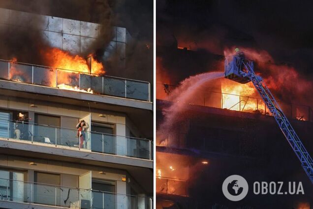 В іспанській Валенсії загорілася 14-поверхівка: страшні кадри