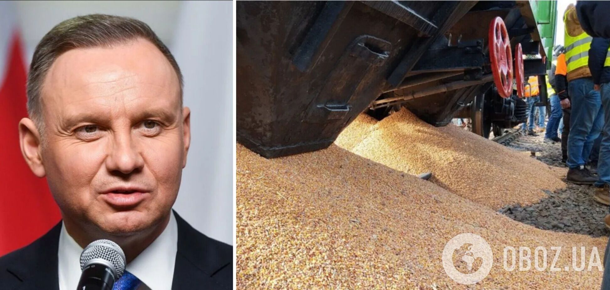 Дуда выразил сожаление по поводу того, что блокирующие границу фермеры нападают на транспорт с украинским зерном