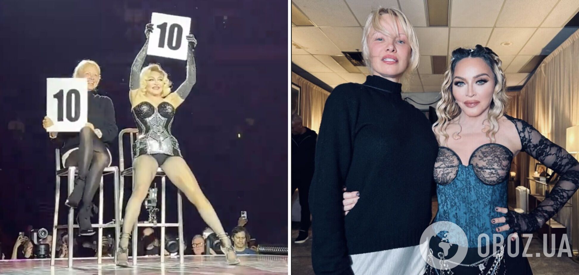 Ноги от ушей: 65-летняя Мадонна и 56-летняя Памела Андерсон поразили публику на концерте в Ванкувере. Фото и видео