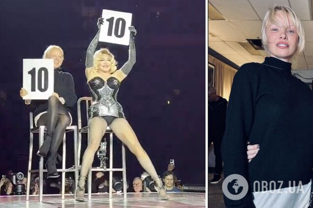 Ноги от ушей: 65-летняя Мадонна и 56-летняя Памела Андерсон поразили публику на концерте в Ванкувере. Фото и видео