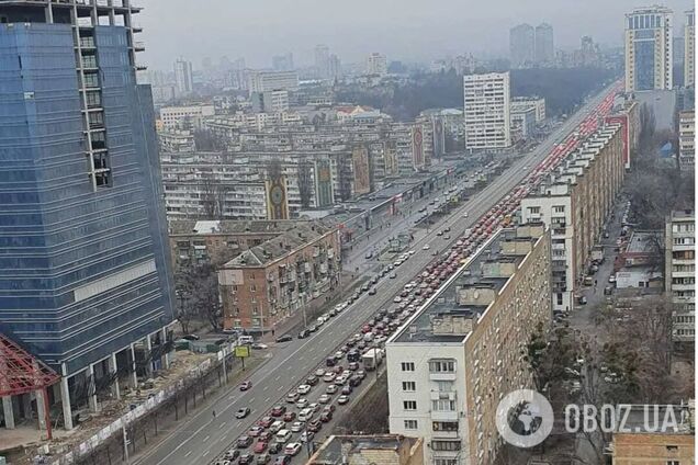 Берестейський проспект 24 лютого 2022 року