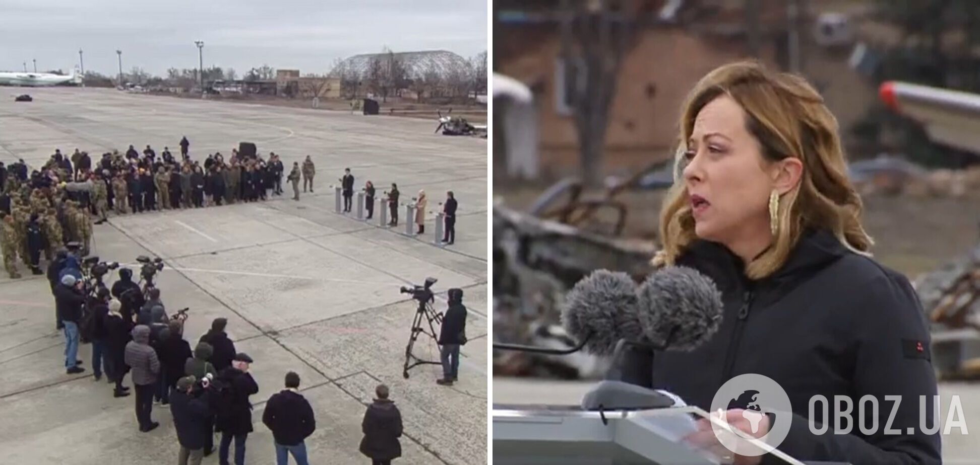 'Це місце є символом української гордості': Мелоні в Гостомелі відзначила мужність українців у боротьбі з агресором. Відео