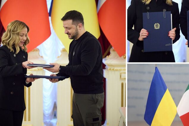Зеленский и Мелони подписали соглашение о безопасности между Украиной и Италией. Фото, видео и текст
