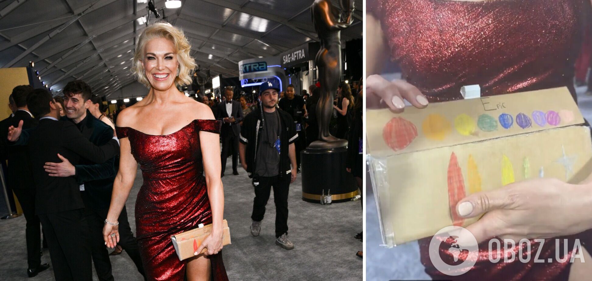 Ведущая Евровидения в Великобритании пришла на престижное мероприятие с сумкой, которую ей сделала 9-летняя дочь. Видео стало вирусным