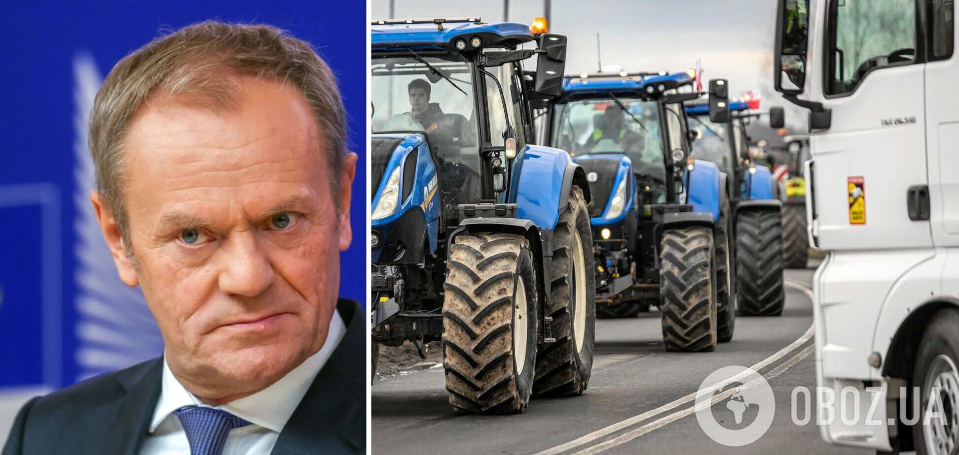 Туск раскритиковал два требования польских фермеров