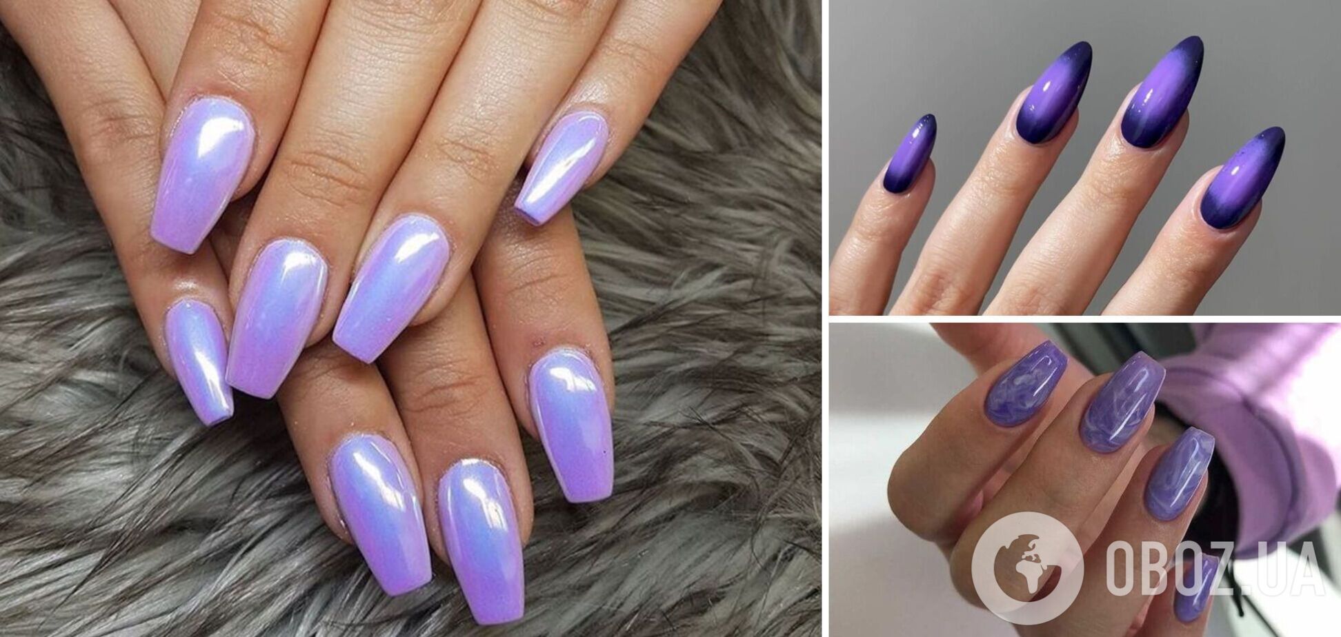 Все оттенки фиолетового. 10+ модных вариантов маникюра этой весной