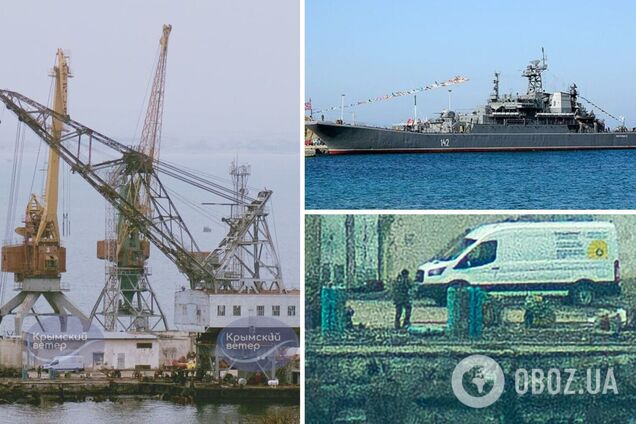 Можно играть в Lego: в сети показали, что осталось от уничтоженного российского БДК 'Новочеркасск'. Фото