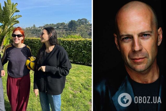 Деми Мур поделилась редким фото с тяжелобольным Брюсом Уиллисом: звезды отпраздновали 30-летие дочери