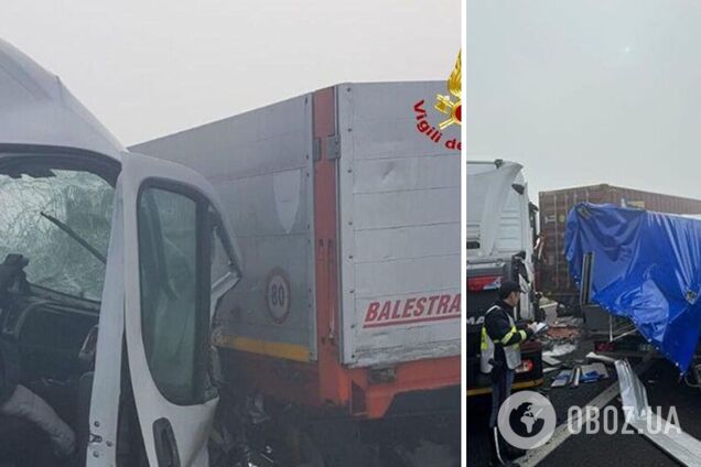 В Италии произошла масштабная авария с участием сотни автомобилей: есть погибшие и пострадавшие. Фото