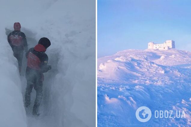 Сугробы снега высотой два метра и метель: в Карпатах бушует мощная непогода. Фото