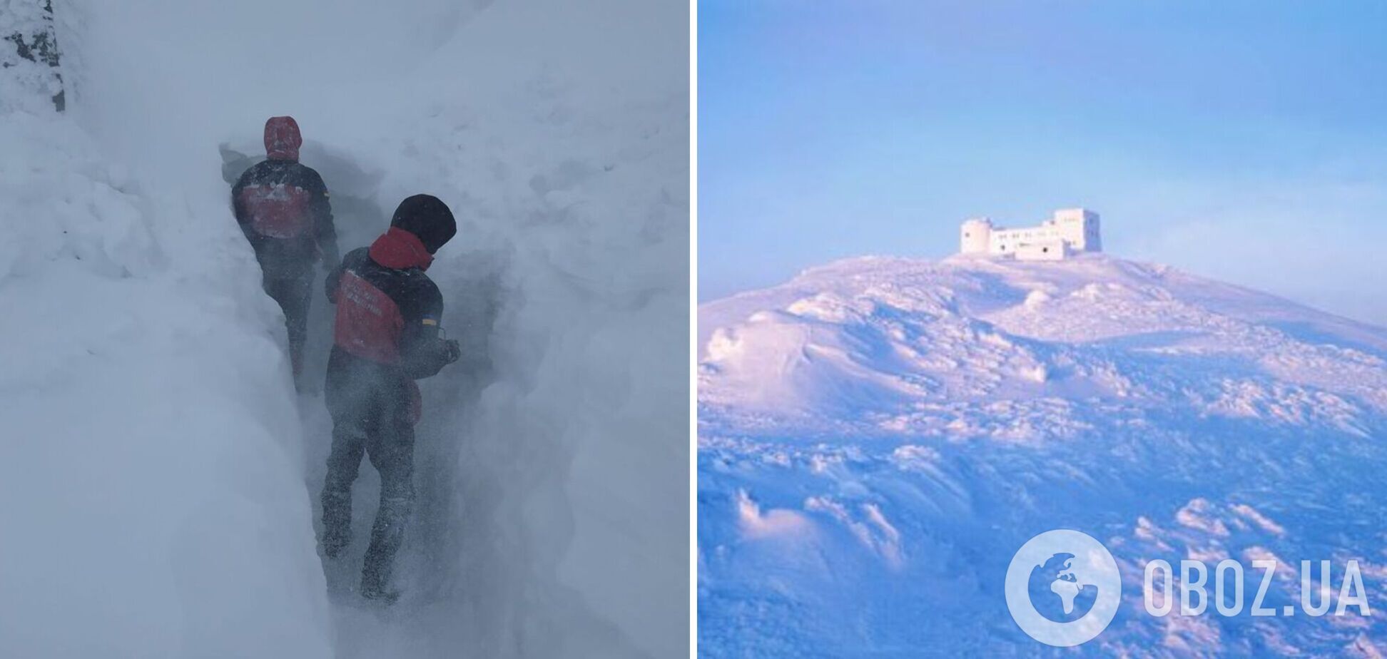 Кучугури снігу висотою два метри і хуртовина: у Карпатах вирує потужна негода. Фото