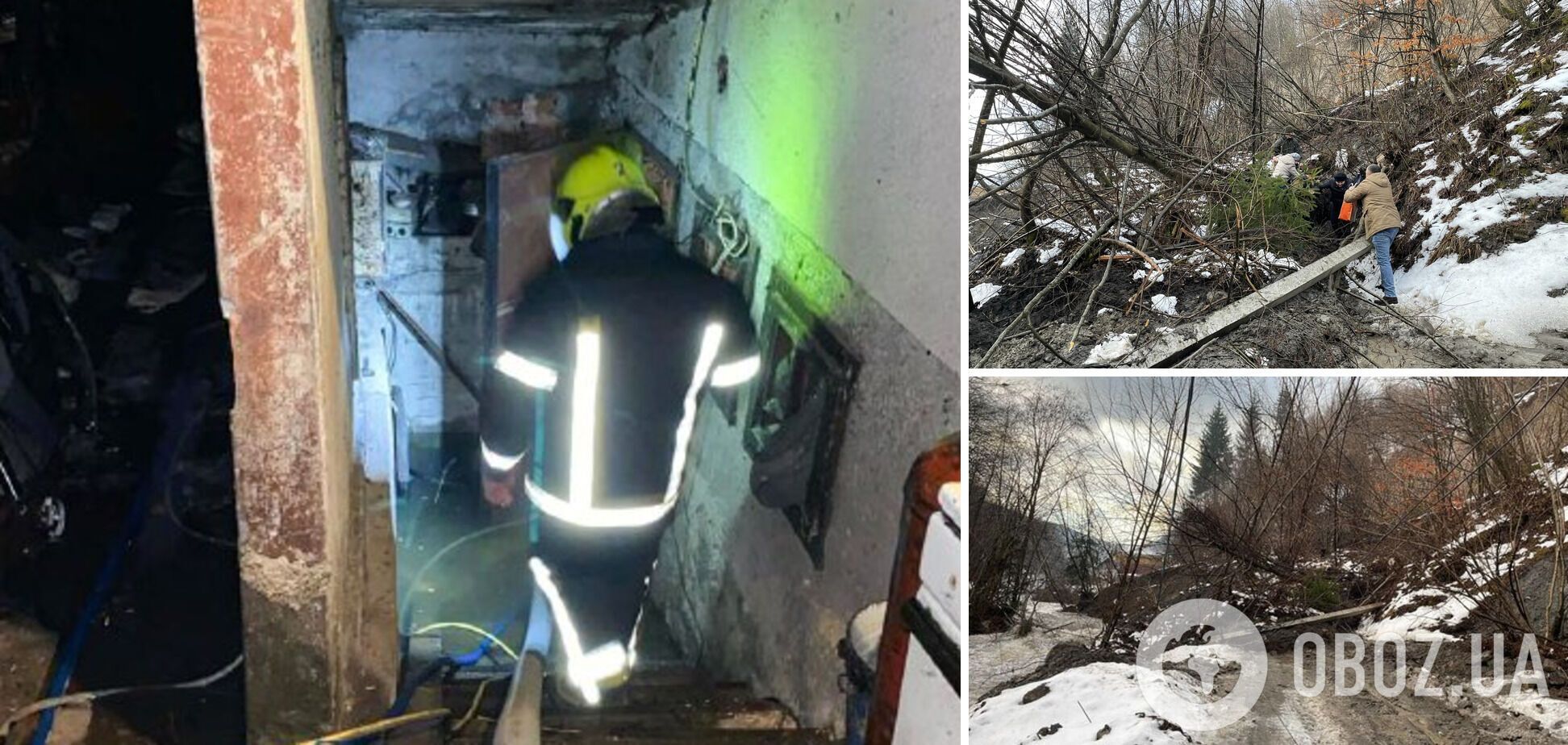 На Закарпатті через сильні опади виникли підтоплення і зсуви. Фото наслідків