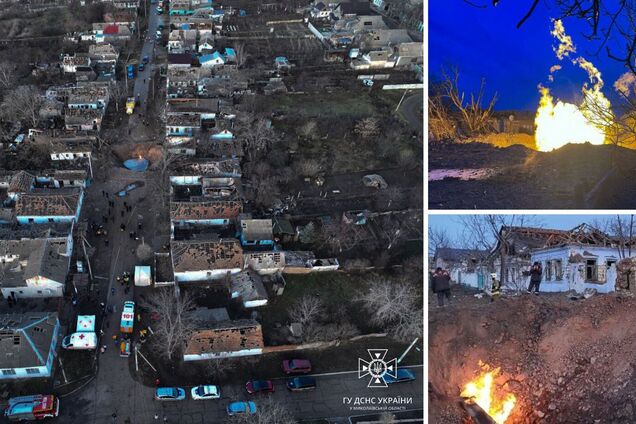 Оккупанты атаковали Николаев ракетами и дронами: есть погибший, загорелся подземный газопровод. Фото и видео