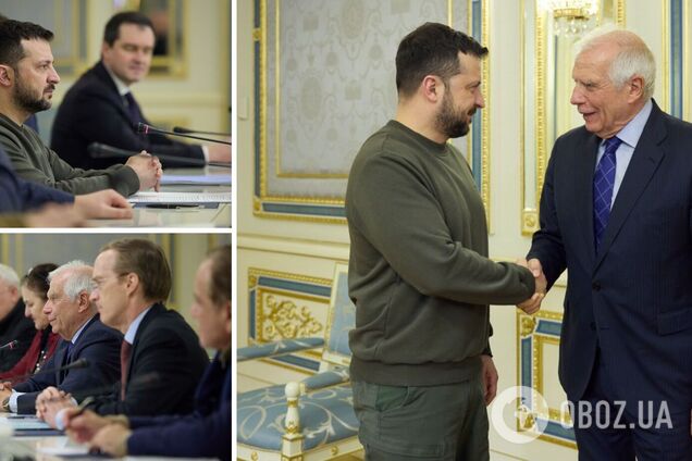 Обсудили сотрудничество Украины и ЕС в сфере безопасности: Зеленский встретился с Боррелем в Киеве. Фото и видео