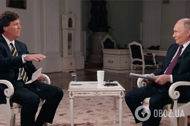 НАТО должна признать российскую оккупацию юга и востока Украины, – Путин в интервью Карлсону