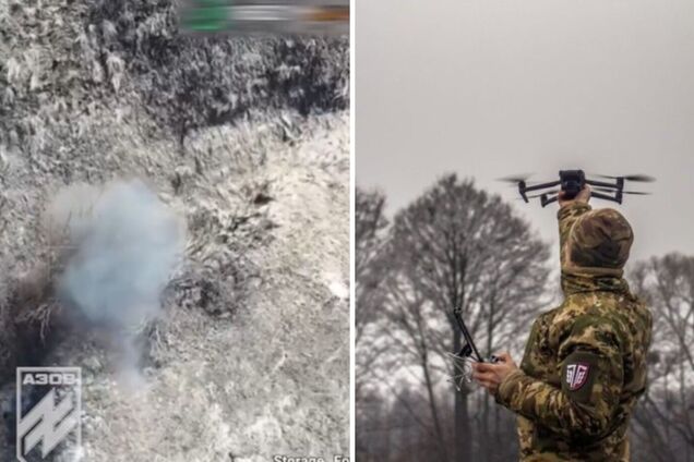 В Нацгвардии показали, как ударные дроны уничтожают окупантов вблизи Тернов. Видео
