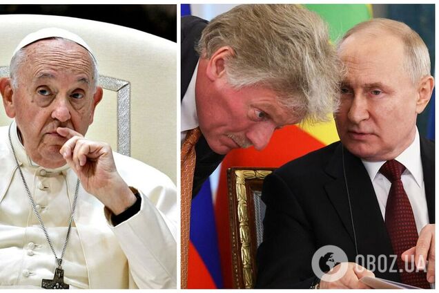 В Кремле отреагировали на слова Папы Римского о 'белом флаге' и попытались обвинить Киев