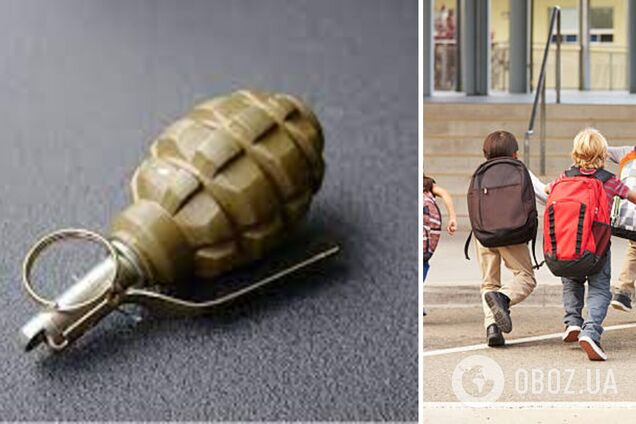 В Кривом Роге обнаружили гранату вблизи школы. Фото и видео