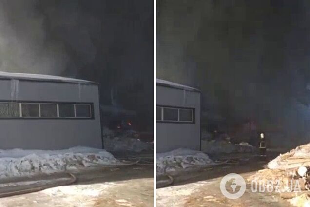 У Підмосков'ї спалахнула потужна пожежа на складі, валить чорний дим. Відео