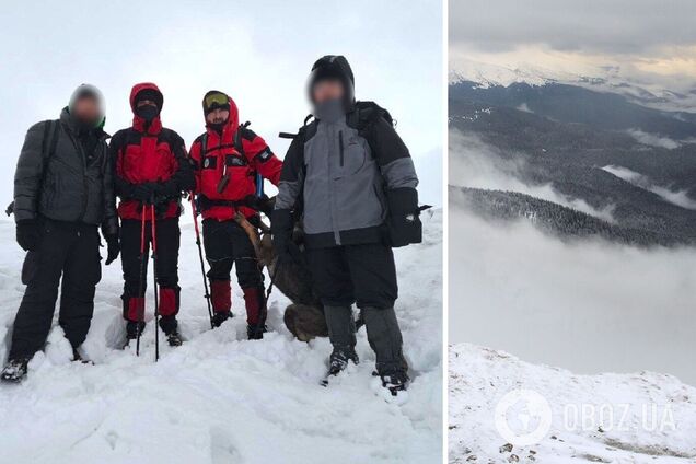 Втратили орієнтир: у засніжених Карпатах врятували двох туристів, які заблукали через погіршення погоди. Фото