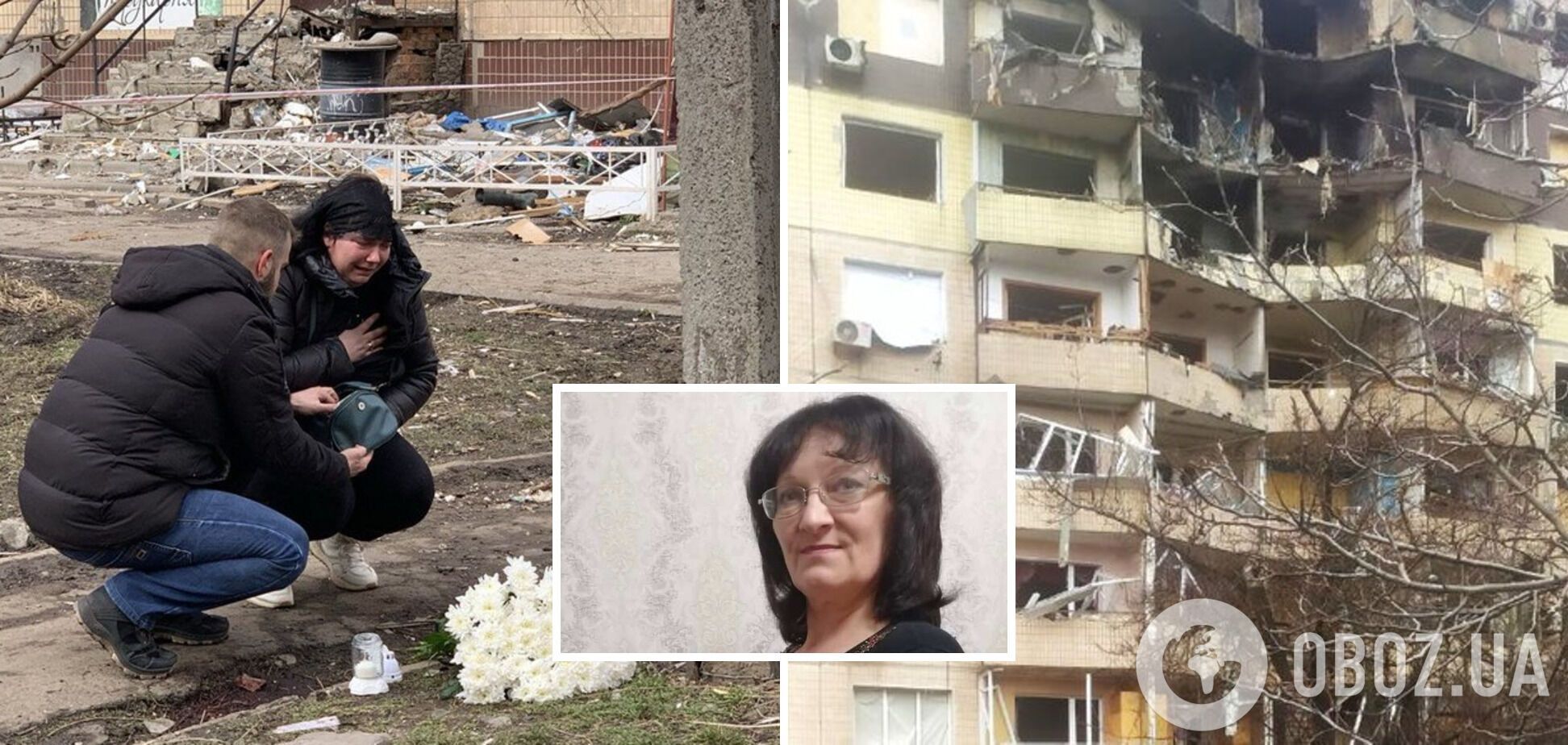 'За что?' Дочь погибшей в результате удара РФ по Кривому Рогу женщины принесла цветы на место трагедии. Видео