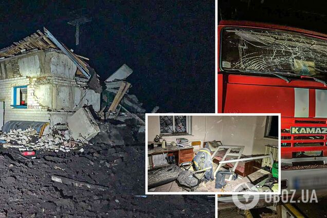 Оккупанты ночью нанесли удар по пожарной части на Харьковщине: пострадал спасатель. Фото