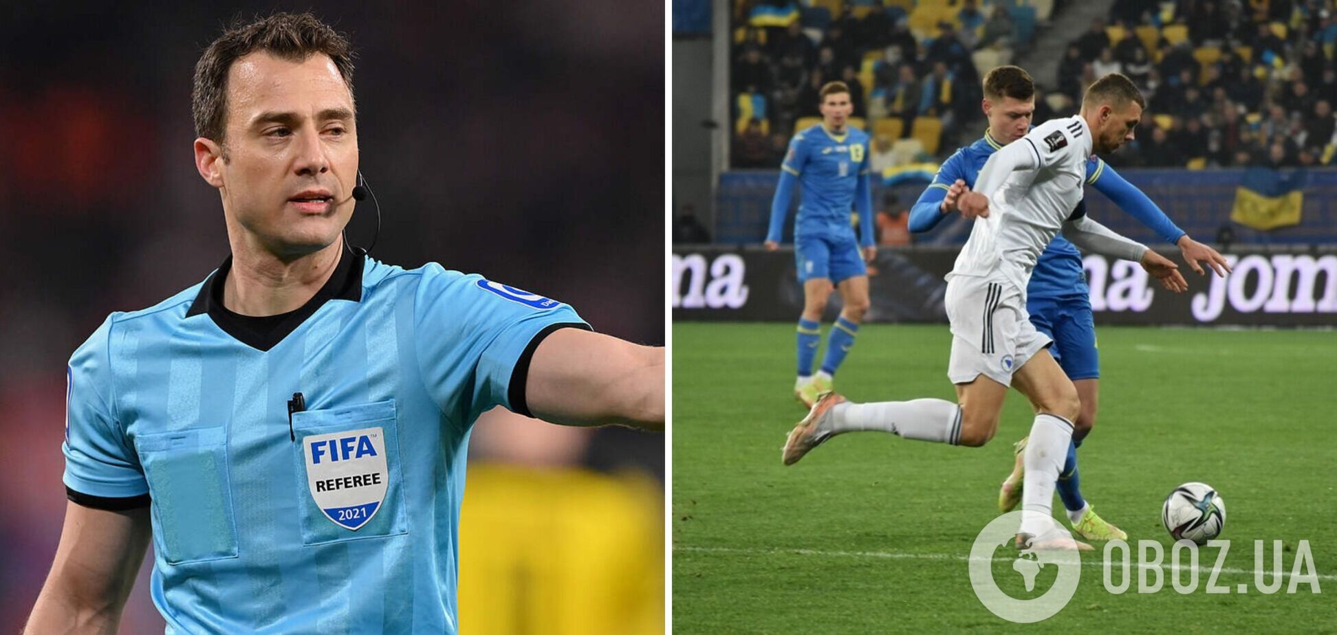 УЄФА призначив на матч України та Боснії арбітра, який судив першу в історії зустріч команд