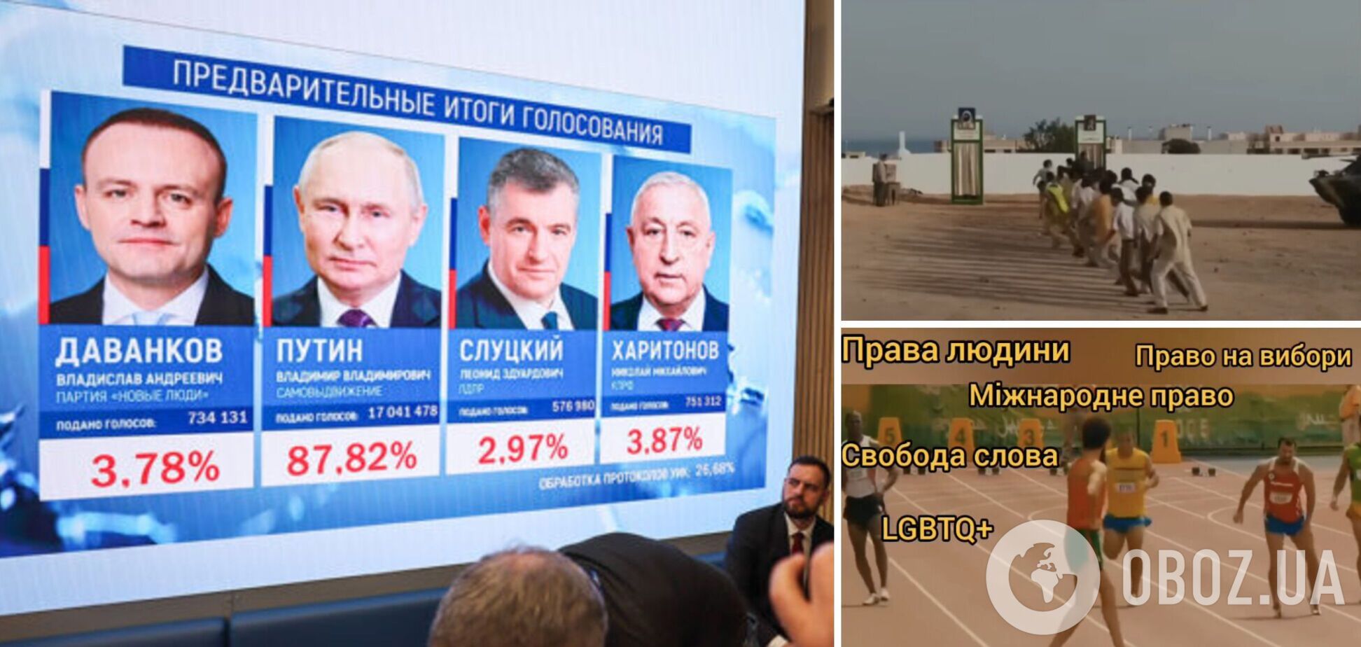 Що спільного між перемогою Путіна на псевдовиборах у Росії та фільмом 'Диктатор': у мережі показали красномовне відео
