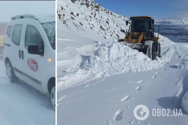 На сході Туреччини снігопади заблокували 158 населених пунктів. Фото