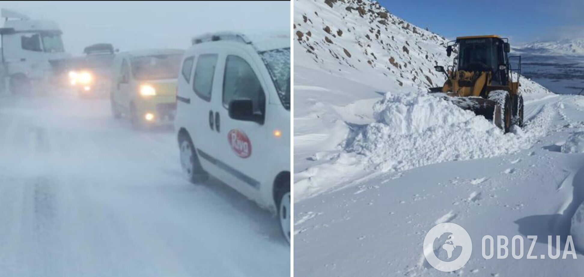 На сході Туреччини снігопади заблокували 158 населених пунктів. Фото