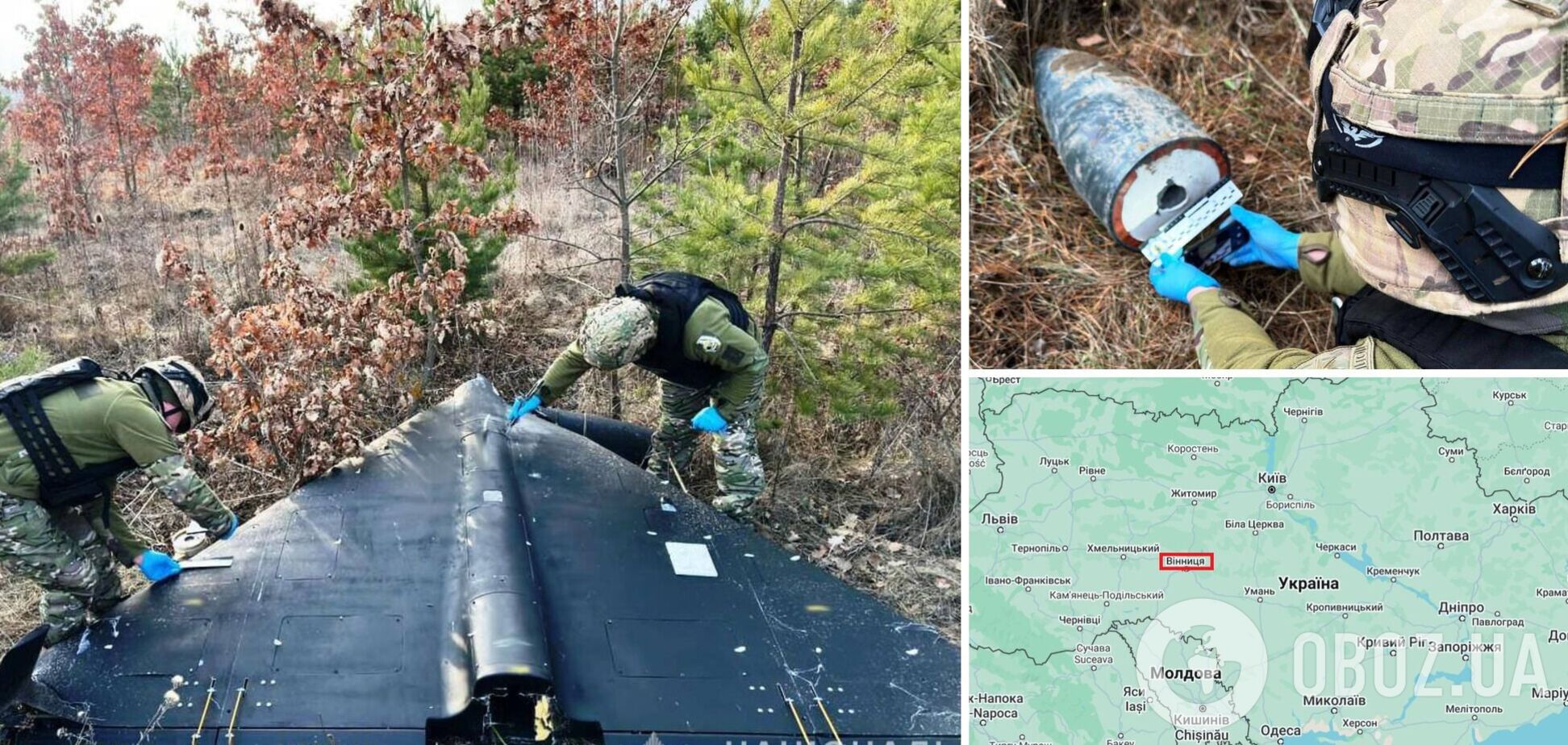 Не здетонував: на Вінниччині в лісі знайшли російський 'Шахед', на місці працювали вибухотехніки. Фото