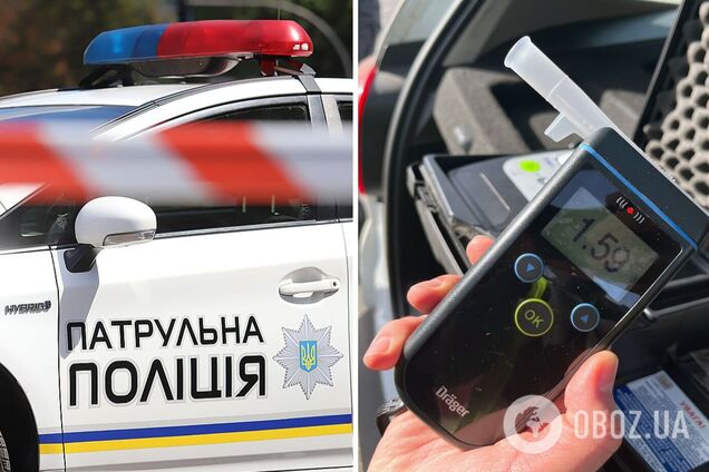 В Киеве полицейские обнаружили пьяного водителя