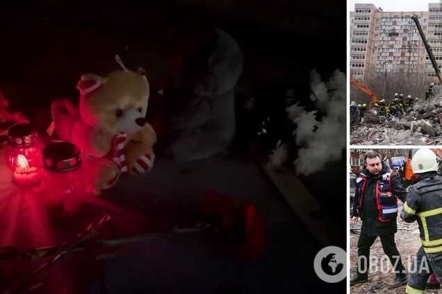 В Одессе люди принесли цветы, свечи и игрушки к разрушенному россиянами дому. Видео