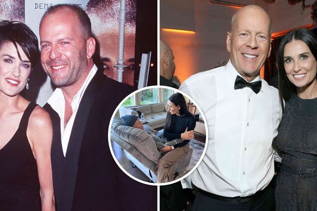 Деми Мур растрогала фото с тяжелобольным Брюсом Уиллисом: 'крепкого орешка' не узнать