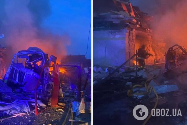 Последствия ракетной атаки в Киевскую область