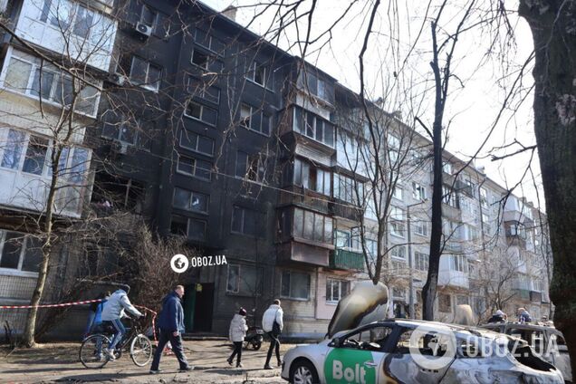 Последствия ракетной атаки на Киев