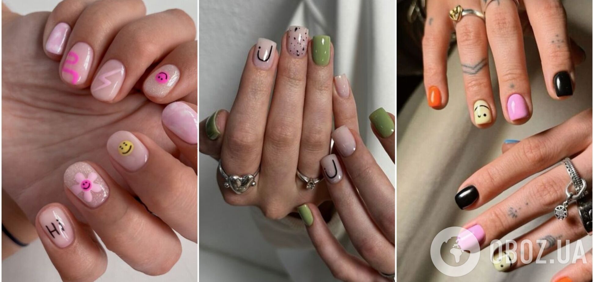 Різнокольоровий манікюр 2024. Топ-10 ідей для натхнення тим, хто обожнює перебувати в центрі уваги