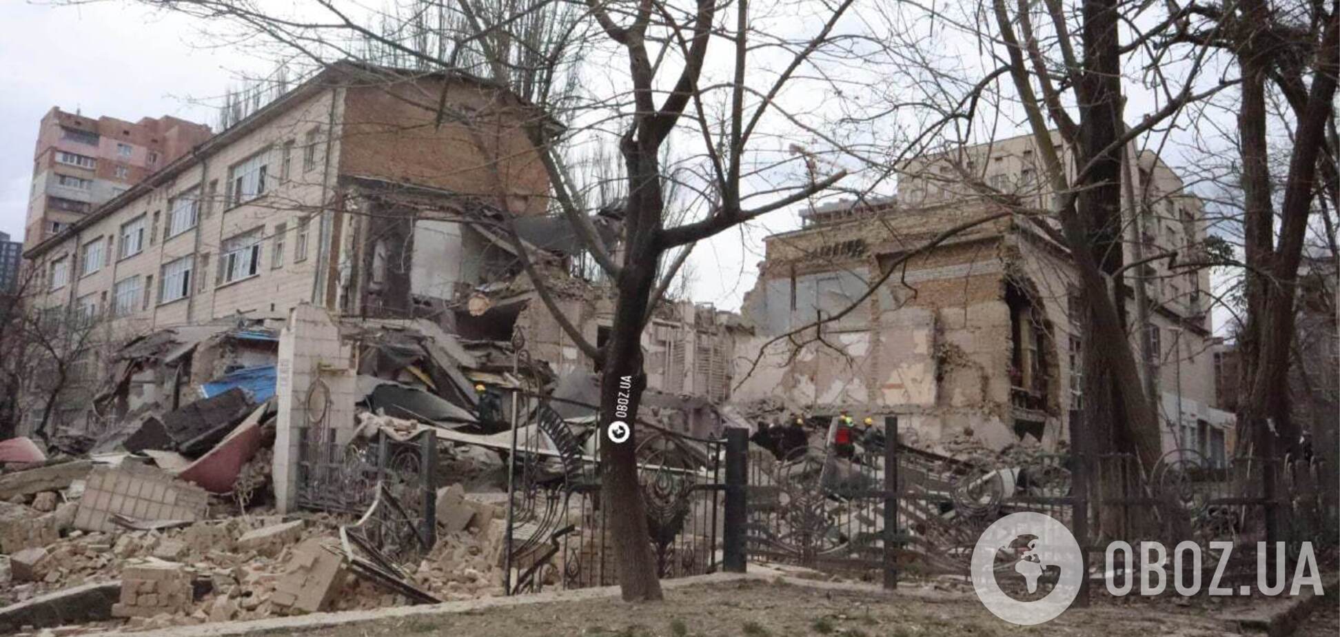 Последствия ракетной атаки на Киев