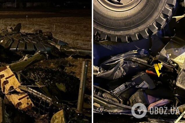 У танка сорвало башню: российские военные собирались дать отпор РДК, но погибли в ДТП в Белгороде. Фото