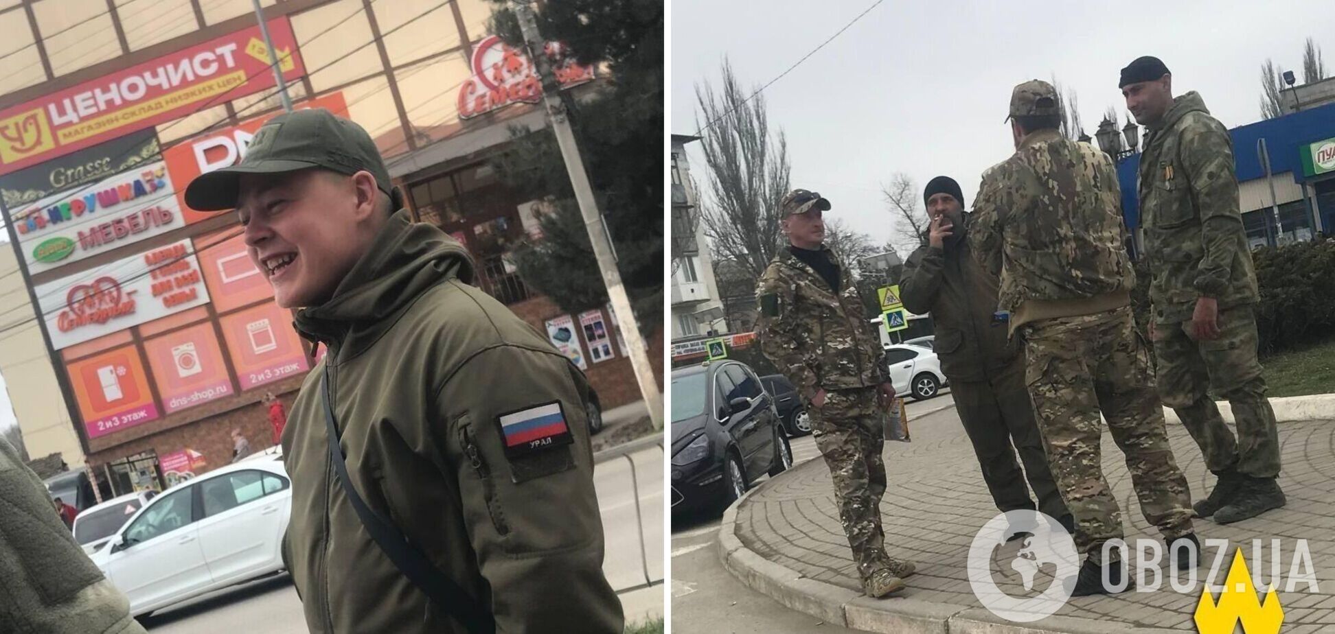 Российские захватчики на улицах Джанкоя