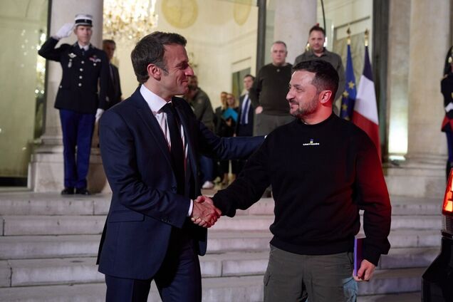 Эммануэль Макрон и Владимир Зеленский