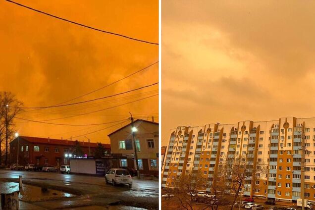 Небо стало оранжевым: один из регионов России накрыла мощная песчаная буря. Фото и видео