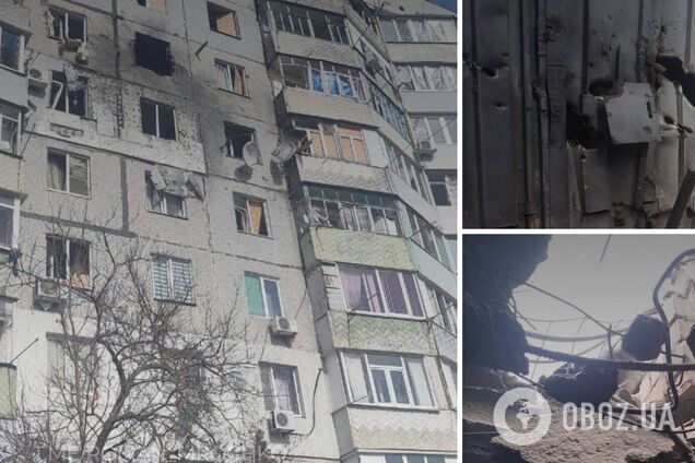 Оккупанты ударили по жилым районам Херсона: есть прилеты в многоэтажки. Фото