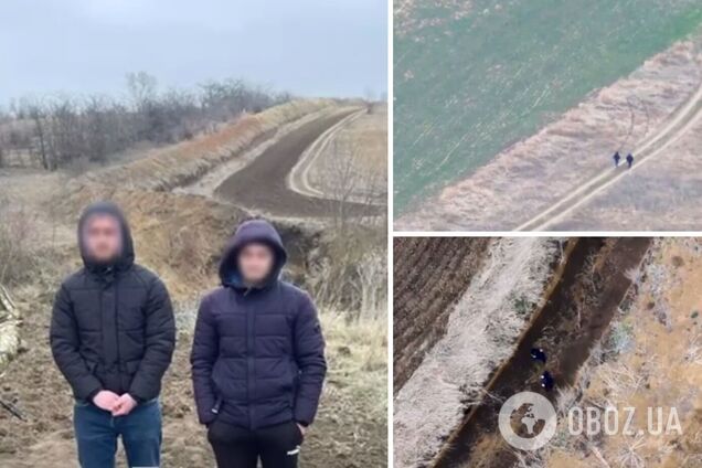Не смогли преодолеть противотранспортный ров: в Одесской области пограничники задержали двух уклонистов-спринтеров. Видео