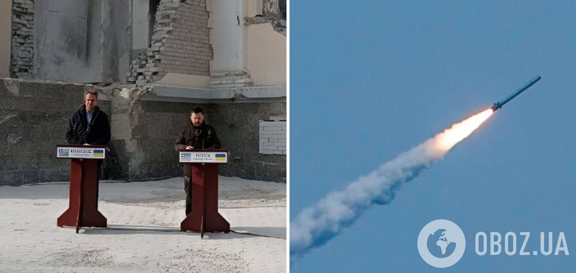 Росія атакувала Одесу під час візиту Зеленського та прем'єра Греції: президент України відреагував. Відео