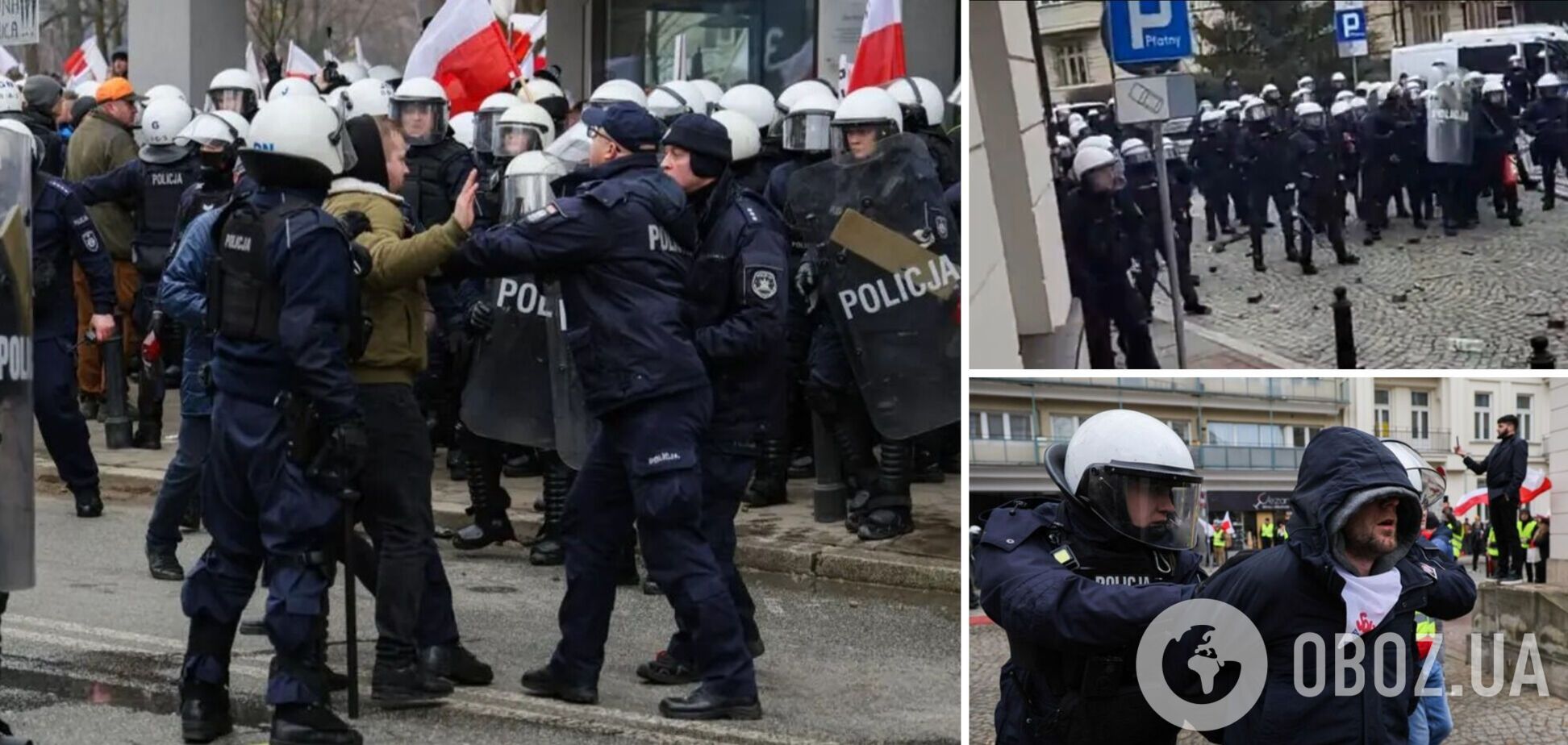 Майже половина фермерів, затриманих на протесті у Варшаві, були п'яними – поліція 