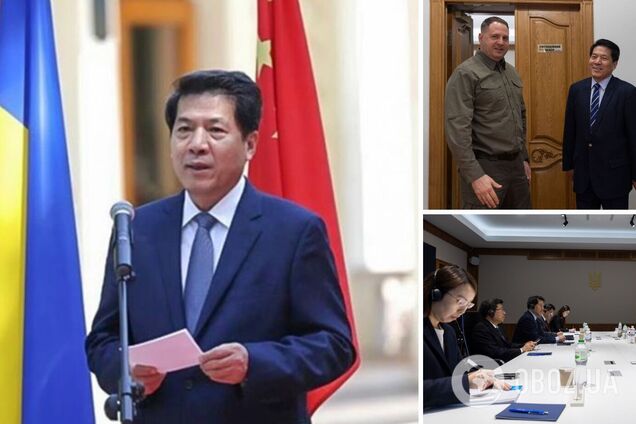 Спецпредставитель Китая по Евразии посетил Киев: ему показали обломки ракеты из КНДР. Фото