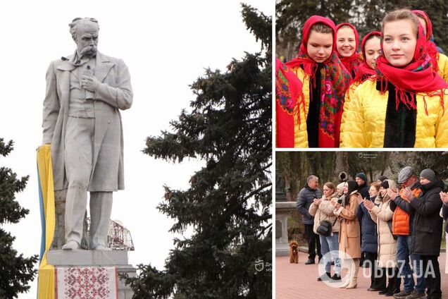 18-метровый флаг Украины и вышиванка: в Днепре украсили памятник Тарасу Шевченко