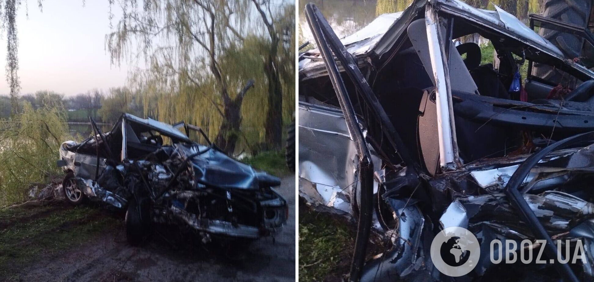 На Черкащині 26-річний водій не впорався з керуванням і злетів у водойму: він помер у лікарні. Фото