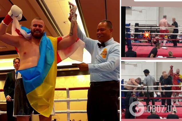 Непобедимый украинский супертяж выиграл брутальным нокаутом в 1-м раунде, повесив соперника на канаты. Видео